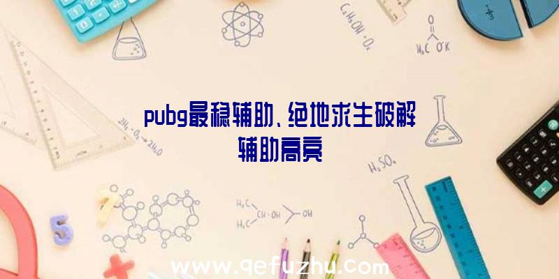 pubg最稳辅助、绝地求生破解辅助高亮