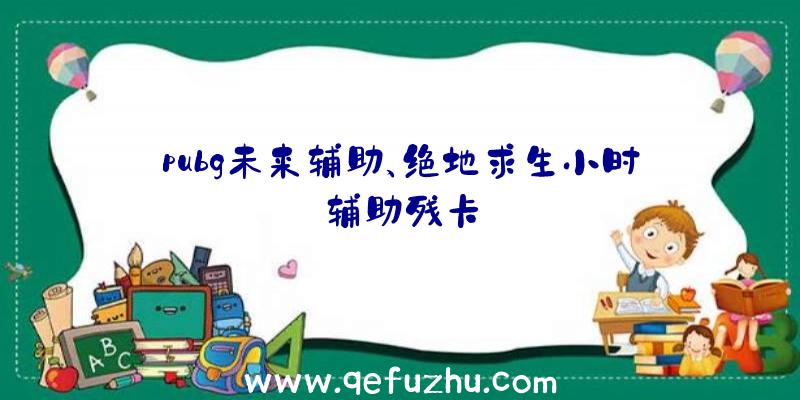 pubg未来辅助、绝地求生小时辅助残卡