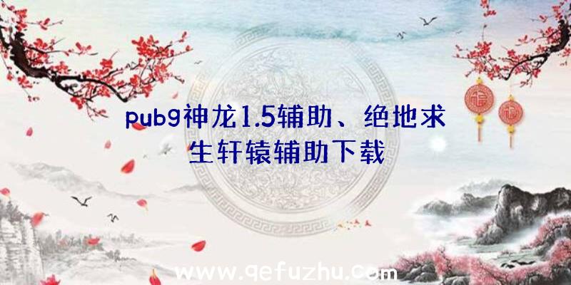 pubg神龙1.5辅助、绝地求生轩辕辅助下载