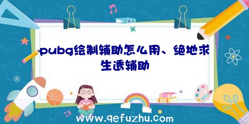 pubg绘制辅助怎么用、绝地求生透辅助