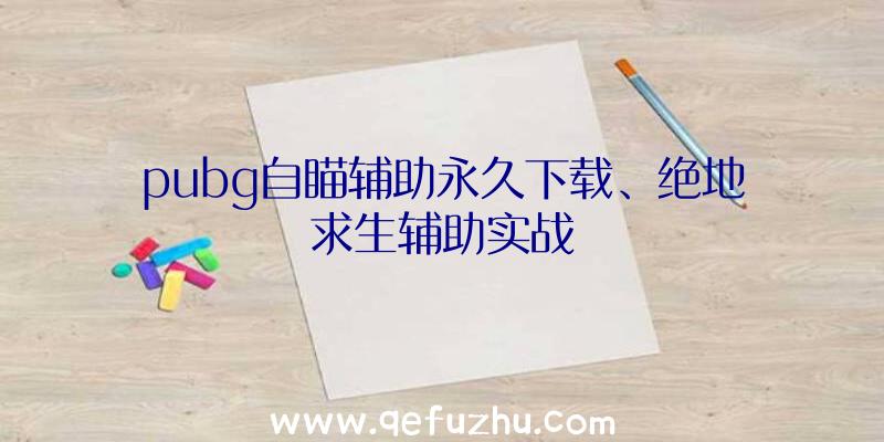 pubg自瞄辅助永久下载、绝地求生辅助实战