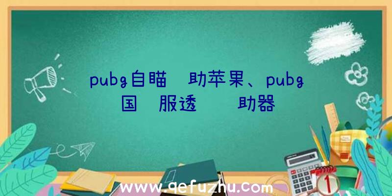 pubg自瞄辅助苹果、pubg国际服透视辅助器