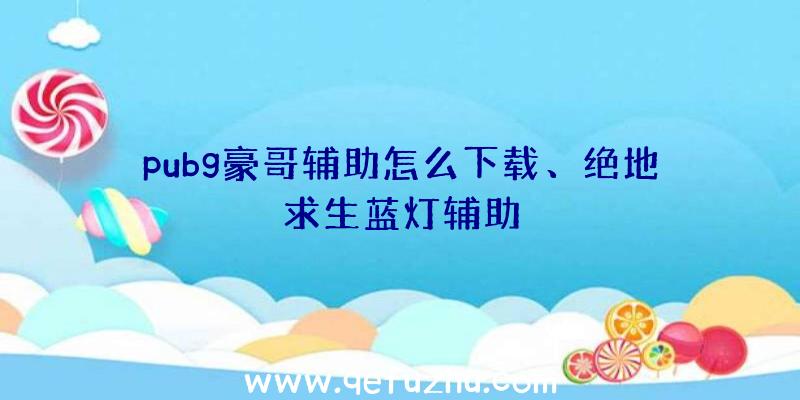 pubg豪哥辅助怎么下载、绝地求生蓝灯辅助