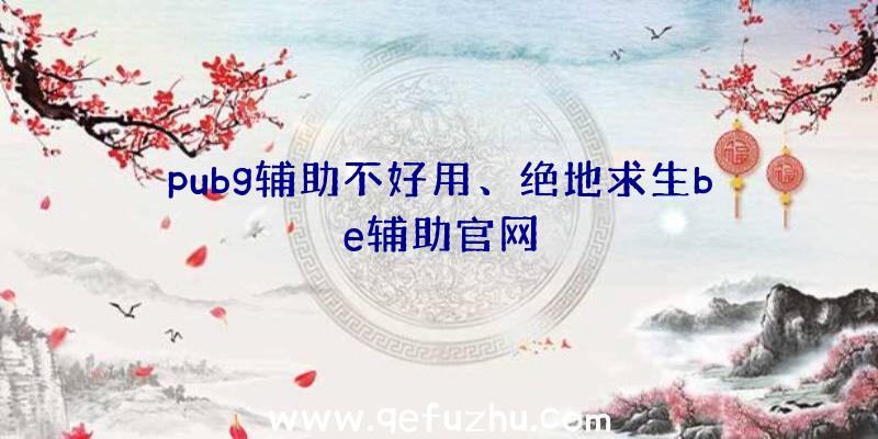 pubg辅助不好用、绝地求生be辅助官网