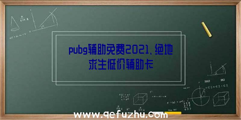 pubg辅助免费2021、绝地求生低价辅助卡