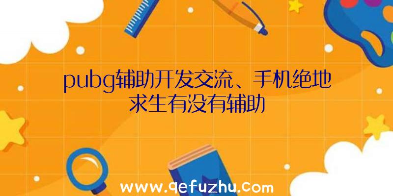 pubg辅助开发交流、手机绝地求生有没有辅助