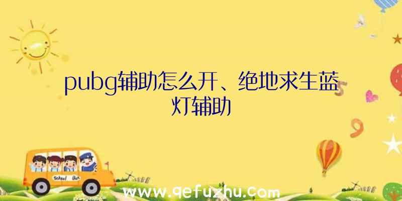 pubg辅助怎么开、绝地求生蓝灯辅助