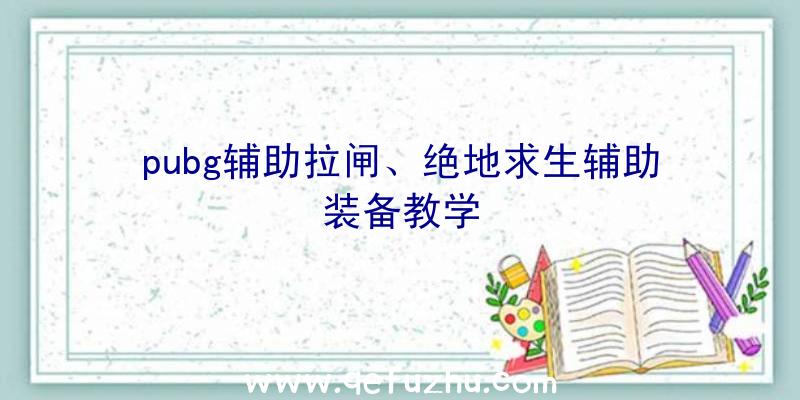 pubg辅助拉闸、绝地求生辅助装备教学