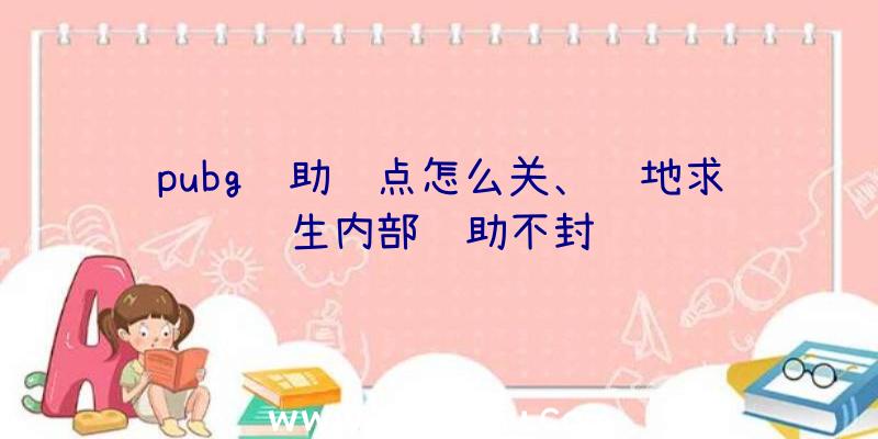 pubg辅助红点怎么关、绝地求生内部辅助不封