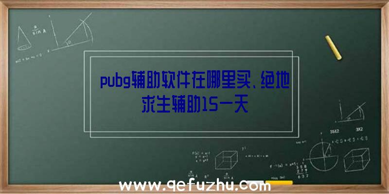 pubg辅助软件在哪里买、绝地求生辅助15一天