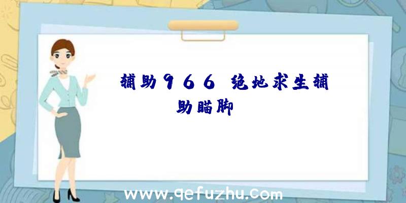 pubg辅助966、绝地求生辅助瞄脚