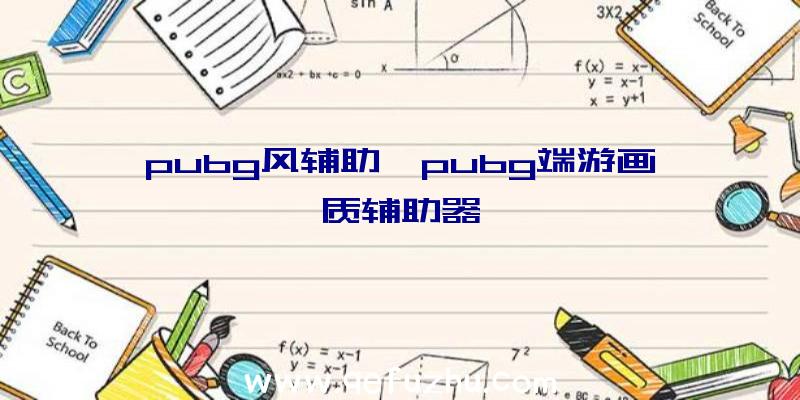 pubg风辅助、pubg端游画质辅助器