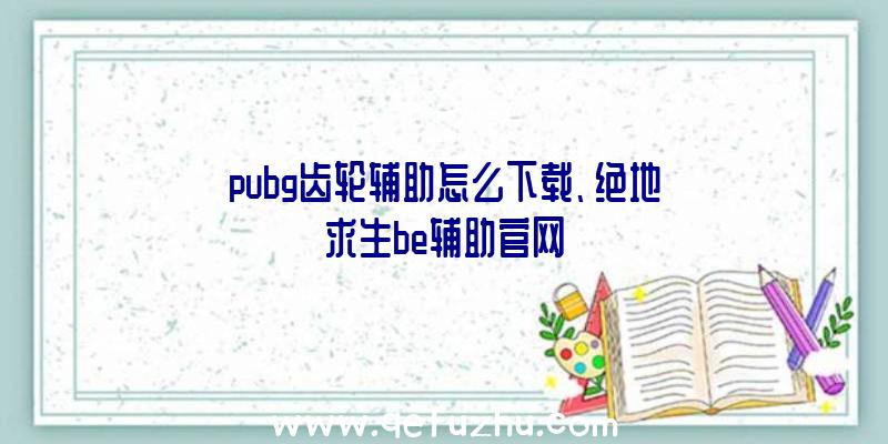 pubg齿轮辅助怎么下载、绝地求生be辅助官网