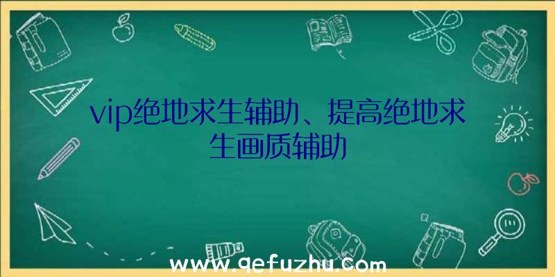 vip绝地求生辅助、提高绝地求生画质辅助