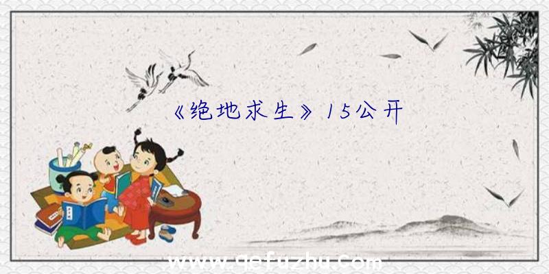 《绝地求生》15公开