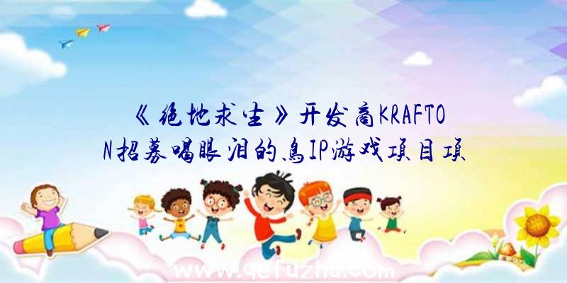 《绝地求生》开发商KRAFTON招募喝眼泪的鸟IP游戏项目项