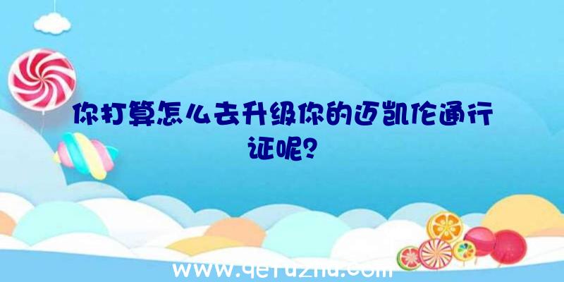 你打算怎么去升级你的迈凯伦通行证呢？