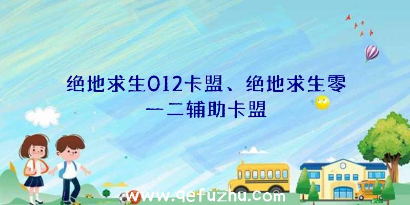 绝地求生012卡盟、绝地求生零一二辅助卡盟