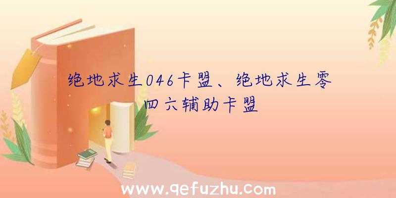 绝地求生046卡盟、绝地求生零四六辅助卡盟