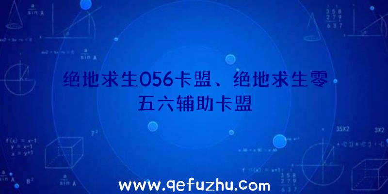 绝地求生056卡盟、绝地求生零五六辅助卡盟