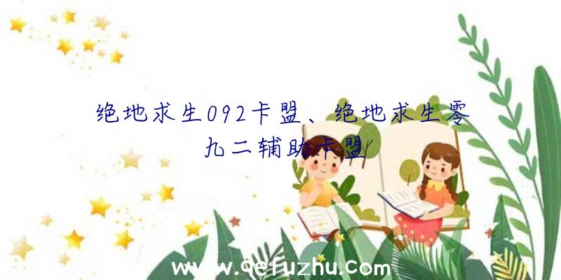 绝地求生092卡盟、绝地求生零九二辅助卡盟