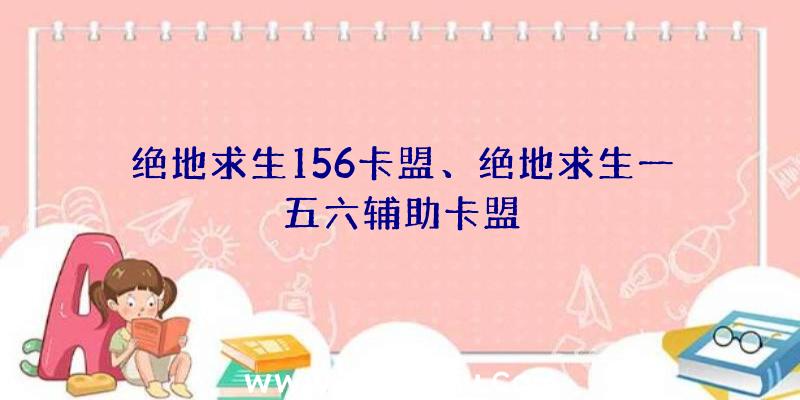 绝地求生156卡盟、绝地求生一五六辅助卡盟