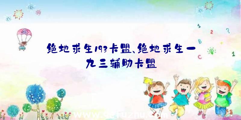 绝地求生193卡盟、绝地求生一九三辅助卡盟