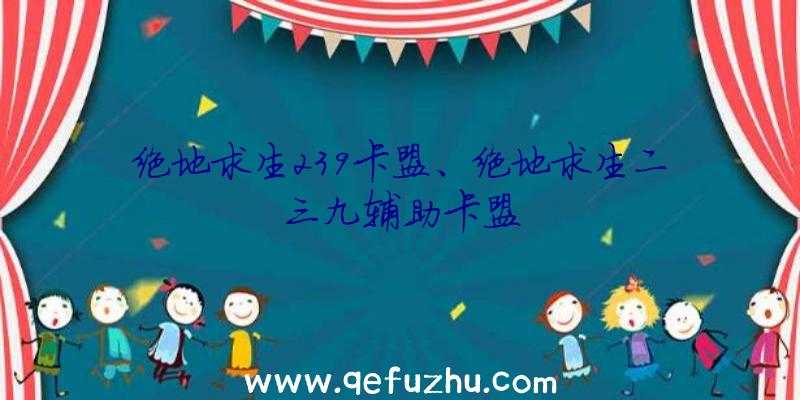 绝地求生239卡盟、绝地求生二三九辅助卡盟