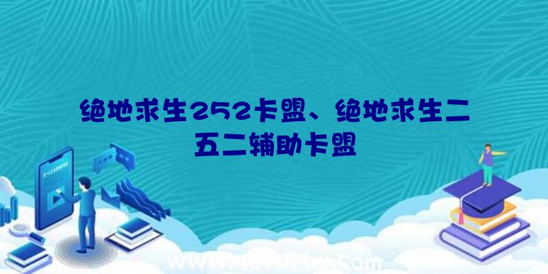 绝地求生252卡盟、绝地求生二五二辅助卡盟