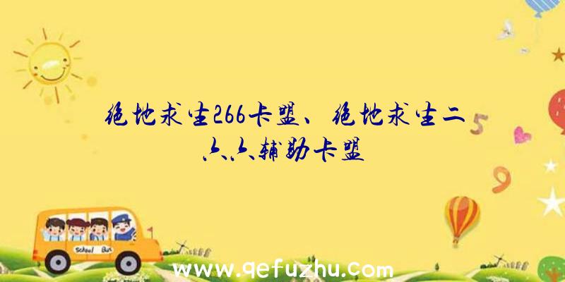 绝地求生266卡盟、绝地求生二六六辅助卡盟