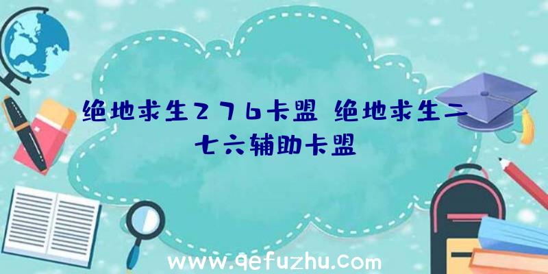 绝地求生276卡盟、绝地求生二七六辅助卡盟