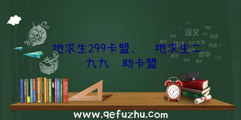 绝地求生299卡盟、绝地求生二九九辅助卡盟