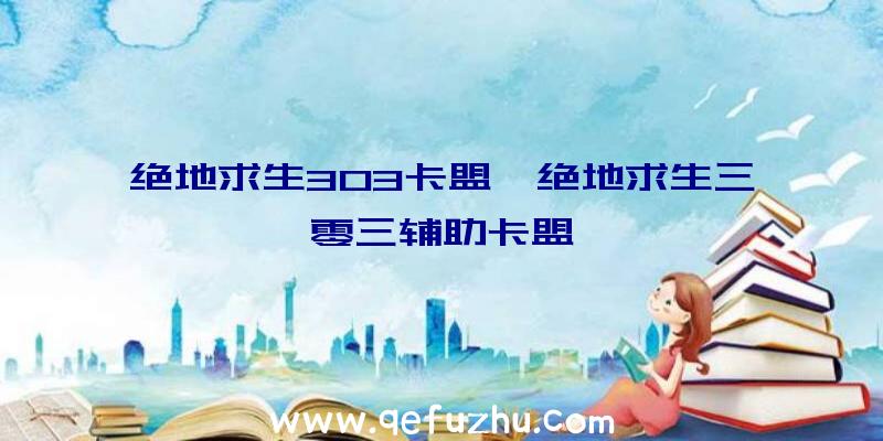 绝地求生303卡盟、绝地求生三零三辅助卡盟