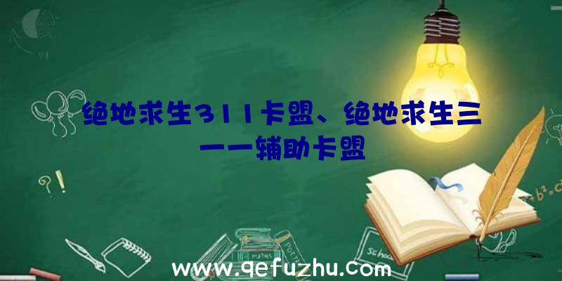 绝地求生311卡盟、绝地求生三一一辅助卡盟