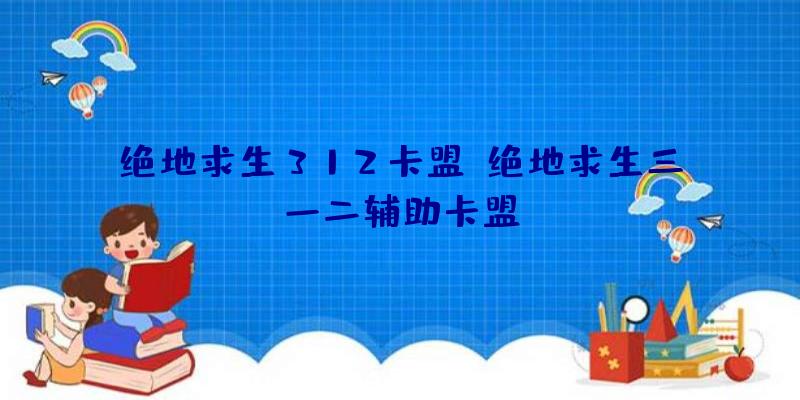 绝地求生312卡盟、绝地求生三一二辅助卡盟