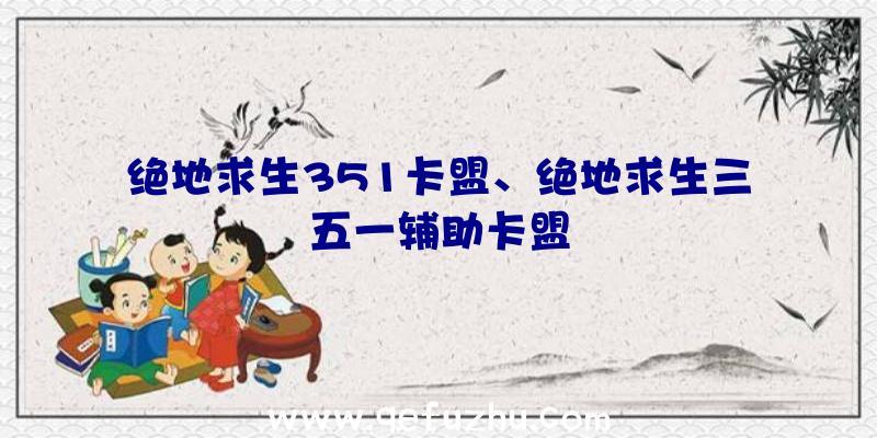 绝地求生351卡盟、绝地求生三五一辅助卡盟