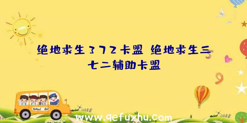 绝地求生372卡盟、绝地求生三七二辅助卡盟