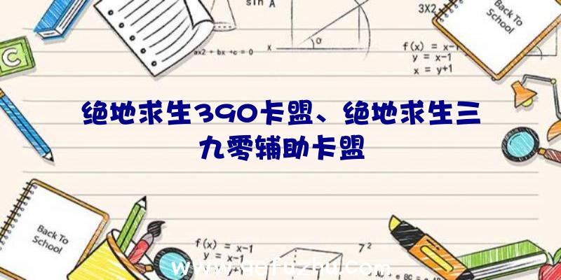 绝地求生390卡盟、绝地求生三九零辅助卡盟