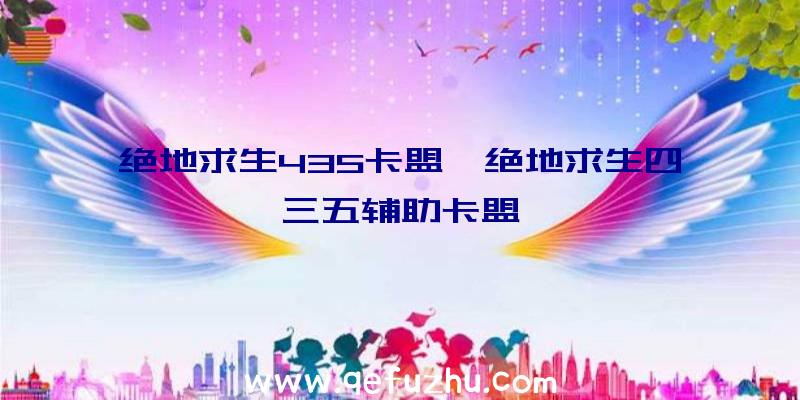 绝地求生435卡盟、绝地求生四三五辅助卡盟