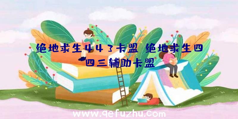 绝地求生443卡盟、绝地求生四四三辅助卡盟