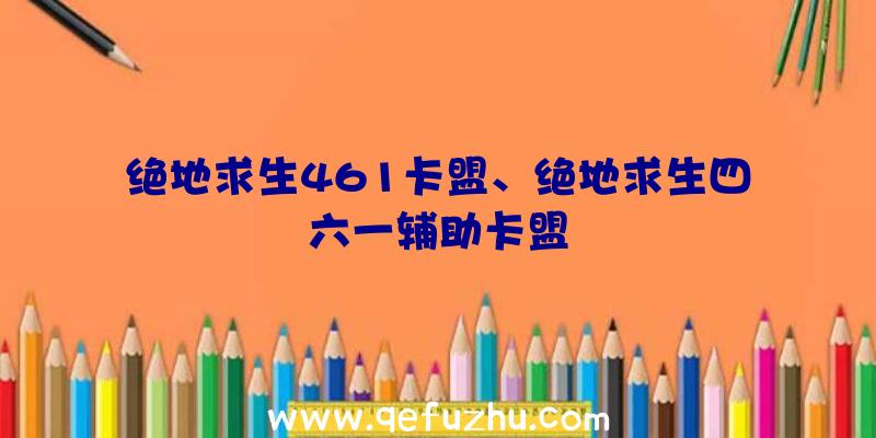 绝地求生461卡盟、绝地求生四六一辅助卡盟