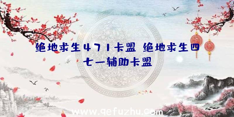 绝地求生471卡盟、绝地求生四七一辅助卡盟