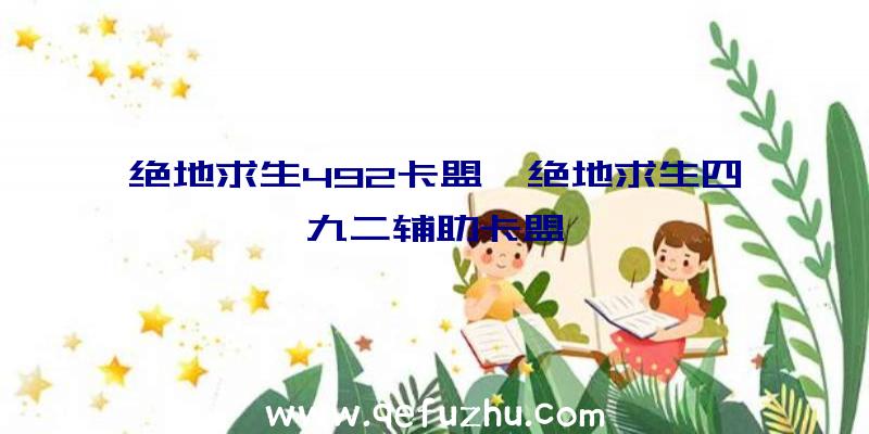 绝地求生492卡盟、绝地求生四九二辅助卡盟