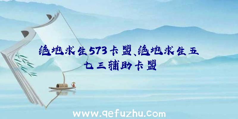 绝地求生573卡盟、绝地求生五七三辅助卡盟