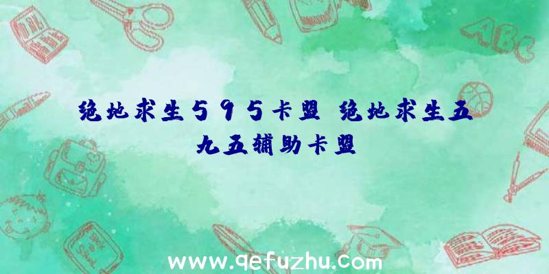 绝地求生595卡盟、绝地求生五九五辅助卡盟