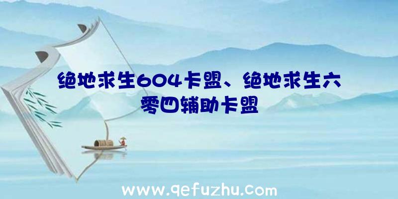 绝地求生604卡盟、绝地求生六零四辅助卡盟