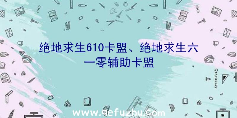 绝地求生610卡盟、绝地求生六一零辅助卡盟