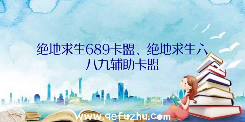 绝地求生689卡盟、绝地求生六八九辅助卡盟