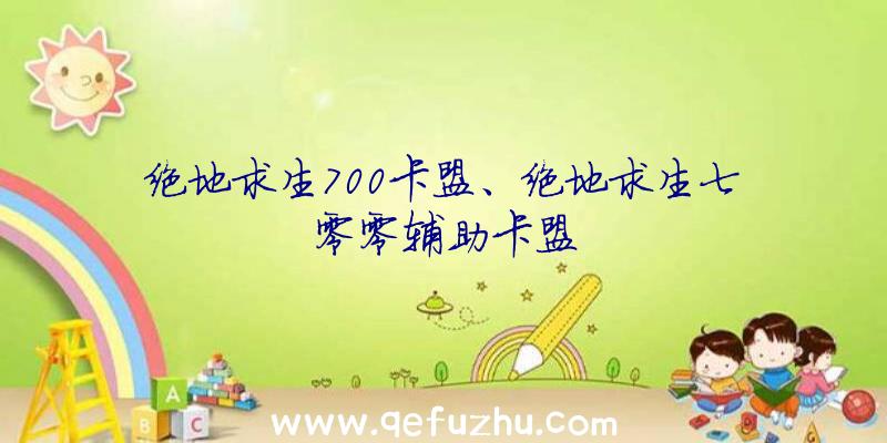 绝地求生700卡盟、绝地求生七零零辅助卡盟