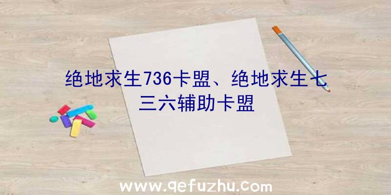 绝地求生736卡盟、绝地求生七三六辅助卡盟